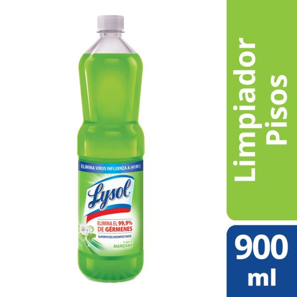 LIMPIAPISOS LYSOL MANZANA VERDE 900 ML. Limpiador Lysol Manzana Verde 900 ml.