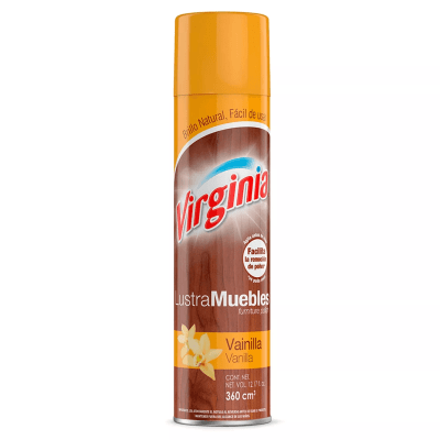 LUSTRAMUEBLE AEROSOL VAINILLA VIRGINIA 360 CC. Lustramueble Aerosol Vainilla Virginia 360 ml.