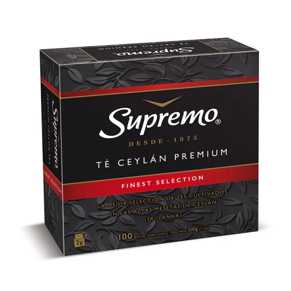 TE SUPREMO CEYLAN PREMIUM 100 BOLSAS Té Supremo Ceylán Premium 100 Bolsas
