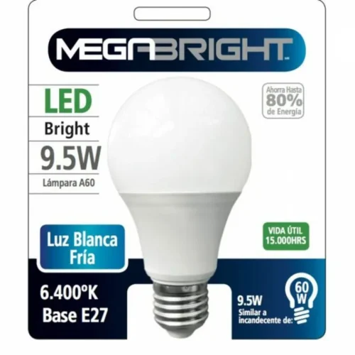 Ampolleta Led 9 w. Luz Fría Megabright