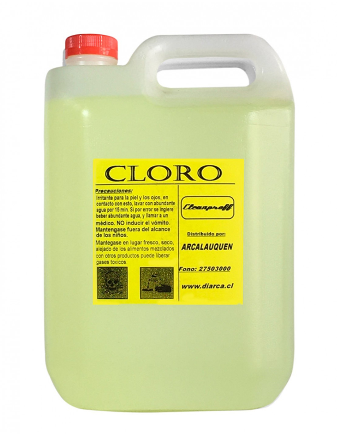 Cloro Hogar al 2,5% / 5 lts.