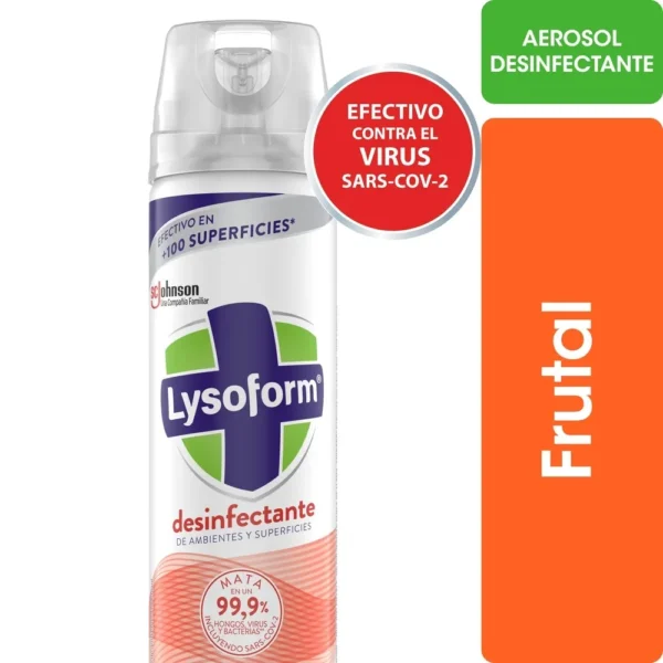 Desinfectante Aerosol Lysoform Frutal 360cc.