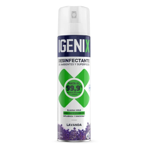 Desinfectante Aerosol Igenix Lavanda 360cc. Desinfectante Aerosol Igenix Lavanda 360cc.
