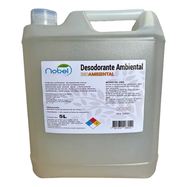 Desodorante Ambiental Coco 5 lts. Desodorante Ambiental Coco 5 lts.