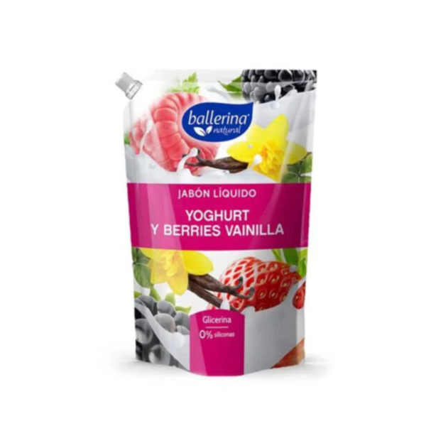Jabón Líquido Yogurth y Berries Ballerina 750 ml. Jabón Líquido Yogurth y Berries Ballerina 750 ml.