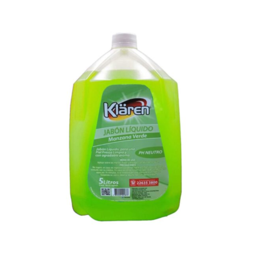 Jabón Líquido Manzana Klaren 5 lts.