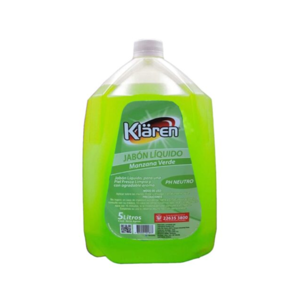 Jabón Líquido Manzana Klaren 5 lts. Jabón Líquido Manzana Klaren 5 lts.