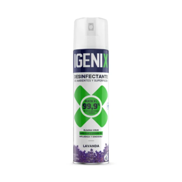 Desinfectante Aerosol Igenix Lavanda 360cc. Desinfectante Aerosol Igenix Lavanda 360cc.