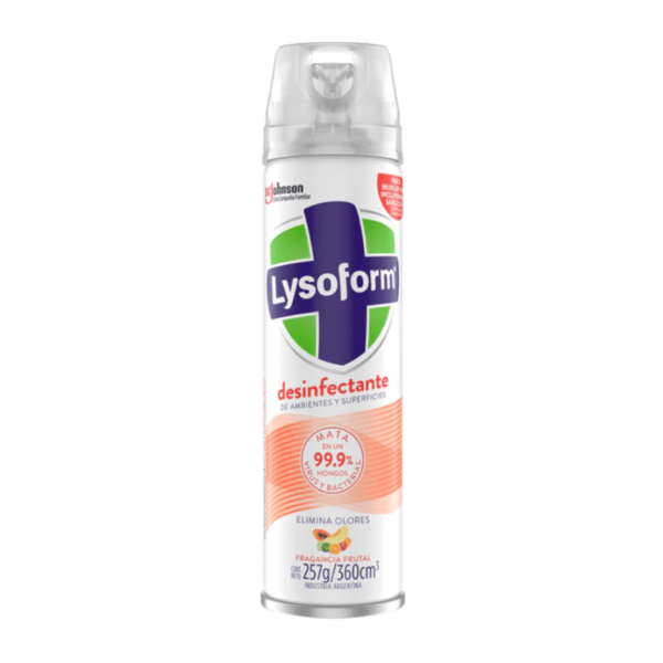 Desinfectante Aerosol Lysoform Frutal 360cc. Desinfectante Aerosol Lysoform Frutal 360cc.