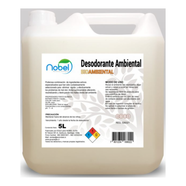 Desodorante Ambiental Coco 5 lts. Nobel