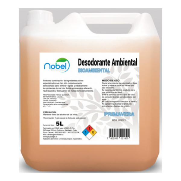Desodorante Ambiental Primavera 5 lts. Nobel