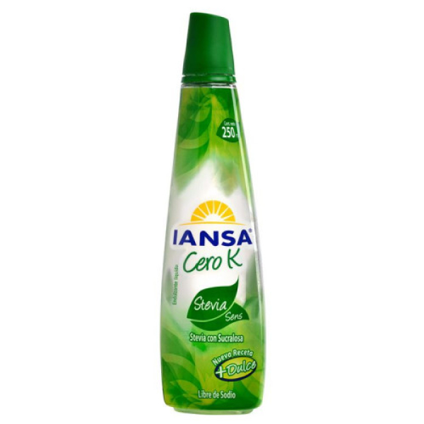 Endulzante Iansa Cero K Stevia 270 ml. Endulzante Iansa Cero K Stevia 270 ml.