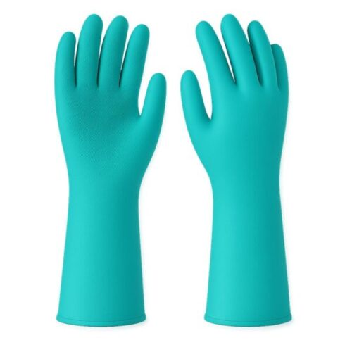 Guante de Nitrilo Flocado Verde