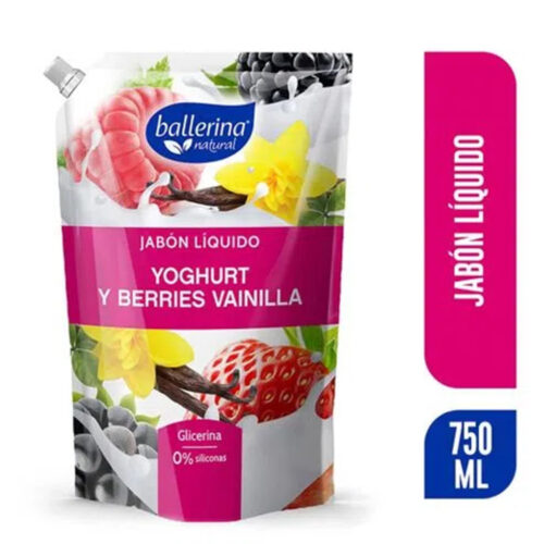 Jabón Líquido Yogurth y Berries Ballerina 750 ml.