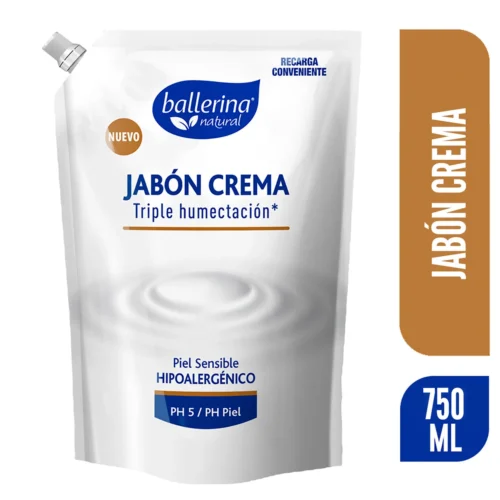 Jabón Líquido Crema Humectante Ballerina 750 ml.
