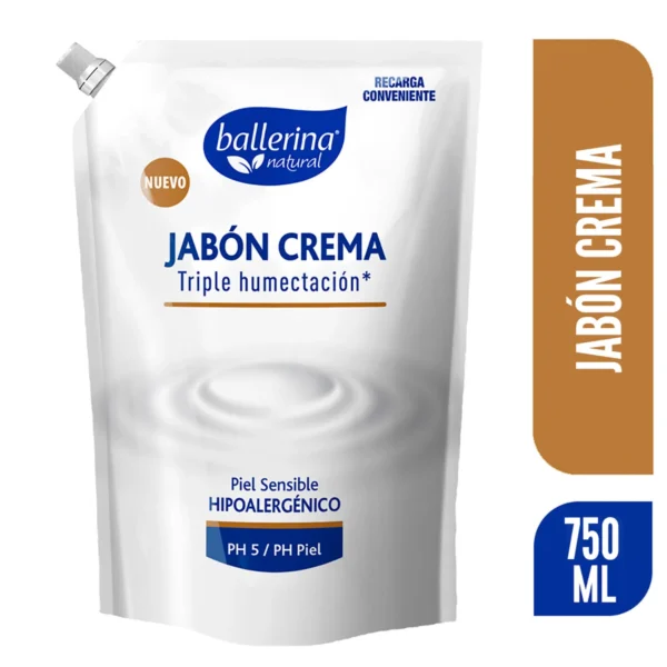 Jabón Líquido Crema Humectante Ballerina 750 ml.