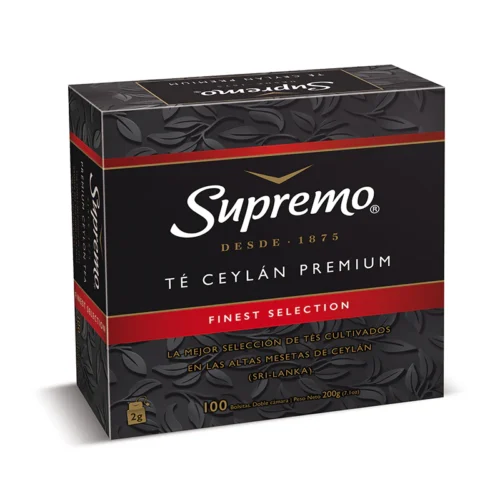 Té Supremo Ceylán Premium 100 Bolsas