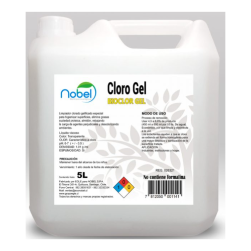 Cloro Gel 5 lts. Nobel Cloro Gel 5 lts. Nobel